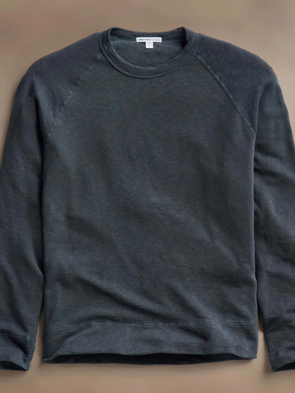 JAMES PERSE - VINTAGE FRENCH TERRY SWEATSHIRT SIZE 1 (SMALL) - Blue Noir Pigment